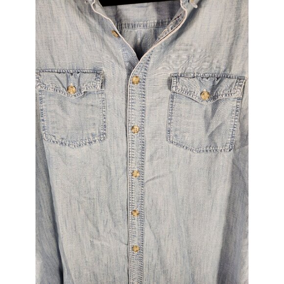 Vintage Duluth Mens Shirt Denim Button Up Y2K Gumpcore Casual  XL Tall - Picture 3 of 5